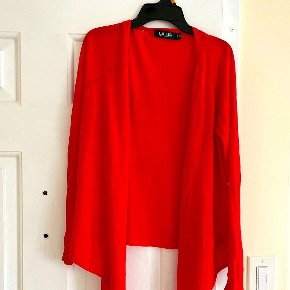 RALPH Lauren red  cardigan size S